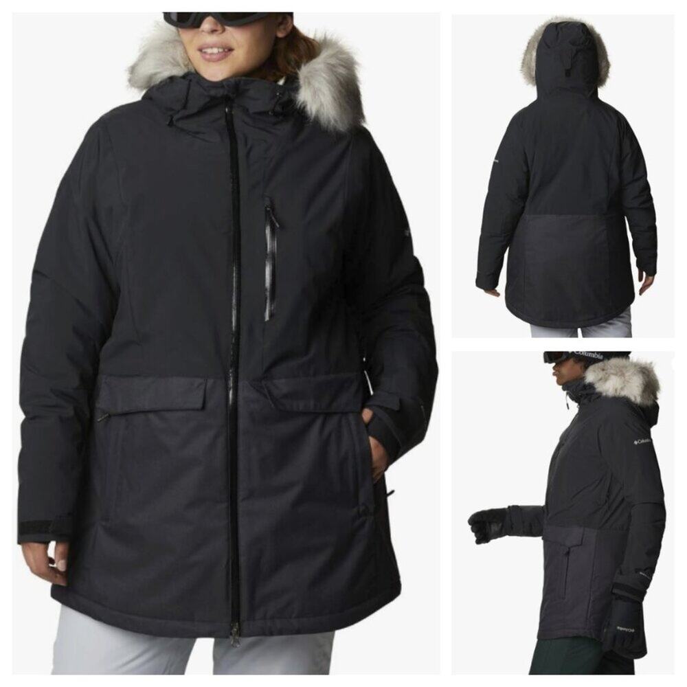 Columbia Women's Mount Bindo Insulated Jacket Black Grey Size 1X